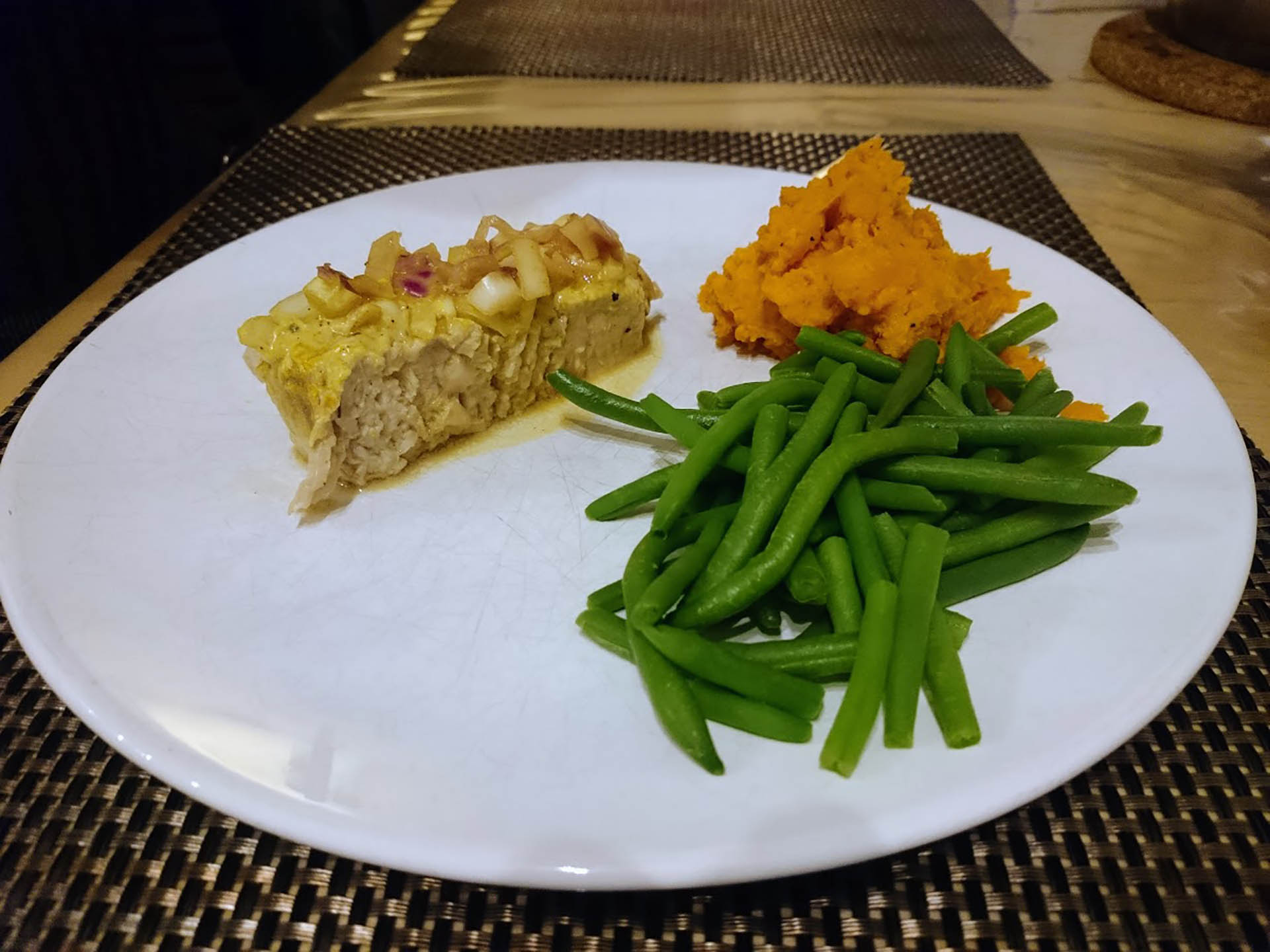 Présentation de Veau cuisson lente - patate douce